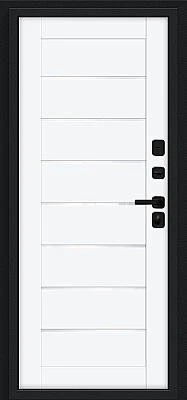 Техно Д2/SBlack (цвет Букле черное/White Silk)