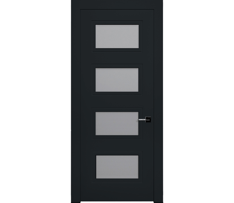 Дверь межкомнатная со стеклом Гранада ДО4 черная