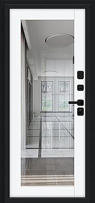 Флэш МФ/SBlack (цвет Букле черное/White Silk)