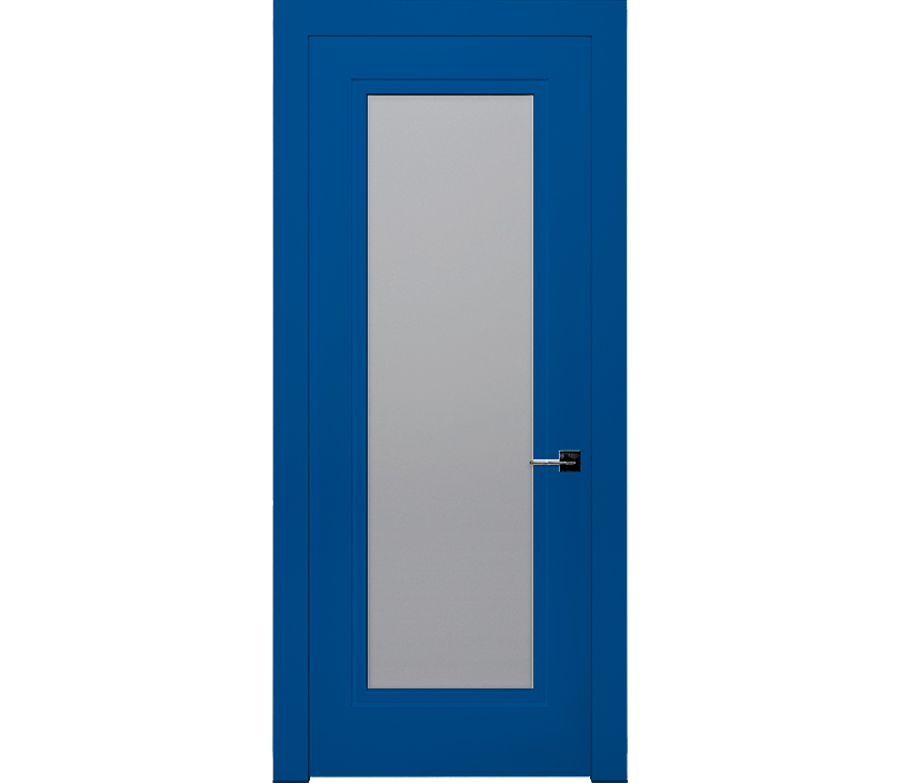 Дверь межкомнатная со стеклом Гранада ДО1 синяя