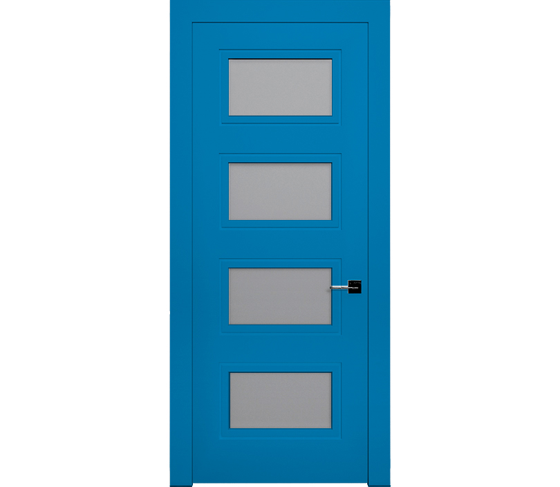 Дверь межкомнатная со стеклом Гранада ДО4 голубая