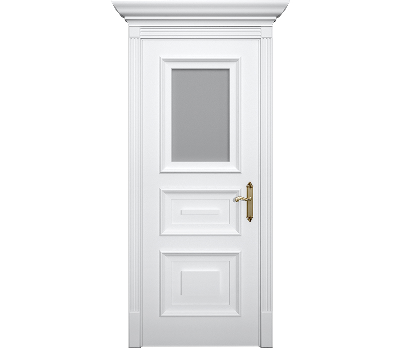 Дверь межкомнатная со стеклом Неаполь ДО3 с патиной