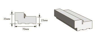 Коробка 2100*70*35 (у,п) Т-01 (ДубНат) для строительных дверей
