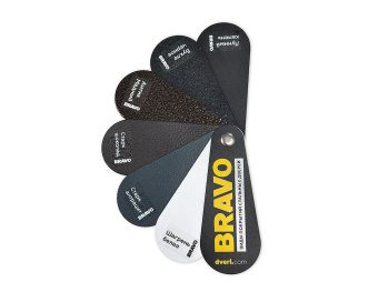 Веер "Виды покрытий стальных дверей" (цвет Greyny)