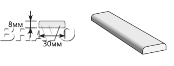 Притворная планка 2300*30*8 Stormy Silk
