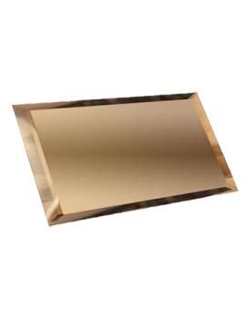 Прямоугольная зеркальная бронзовая плитка с фацетом 10мм ПЗБ1-01 - 240х120 мм/10шт