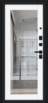 Флэш МФ/SBlack (цвет Букле черное/White Silk)