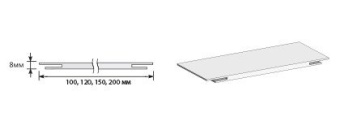 Добор "Т" 2070*100*8 White Matt