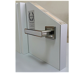 Влагостойкая дверь ПВХ EtaDoor глухая белая двухстворчатая с ПВХ кромкой