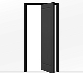 Дверь межкомнатная глухая черная Лондон ДГ1 роторная поворотная
