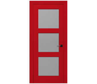 Дверь межкомнатная со стеклом Римини ДО6 красная