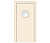 Влагостойкая дверь ПВХ EtaDoor с иллюминатором кремовая маятниковая одностворчатая с алюминиевой кромкой