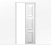 Дверь пенал раздвижная встроенная в стену одностворчатая Венеция ДГ8 белая