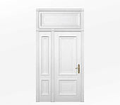 Дверь межкомнатная глухая белая Неаполь ДГ2 с фрамугой